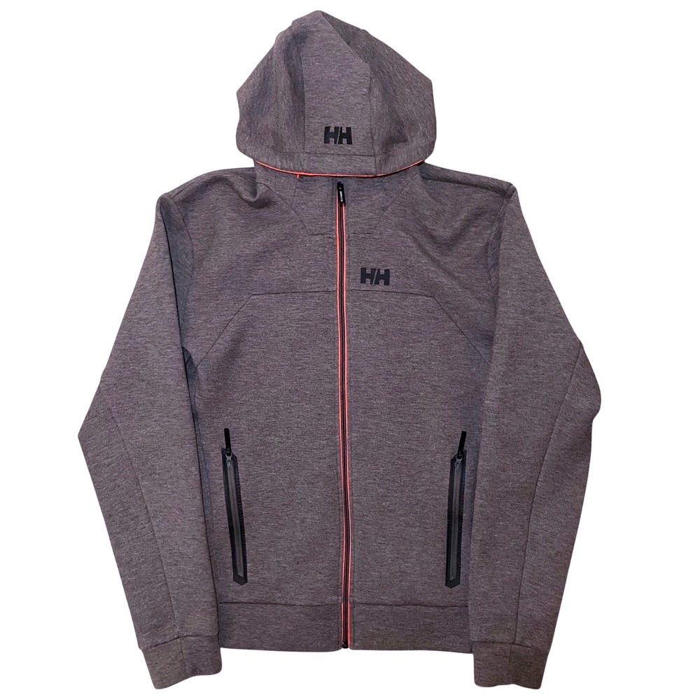 Helly Hansen Hh Hooded Softshell Jacket Gray Oran… - image 1